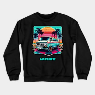 Retro 80’s distressed econoline Vanlife Crewneck Sweatshirt